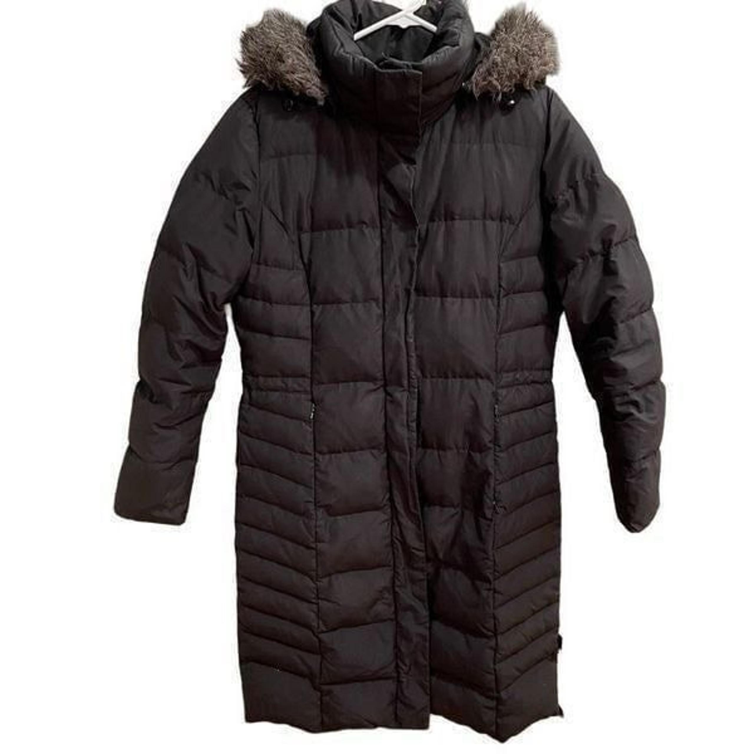 Calvin Klein Coat Women’s S Midi Down Puffer Winter Detachable Hood Warm Snow