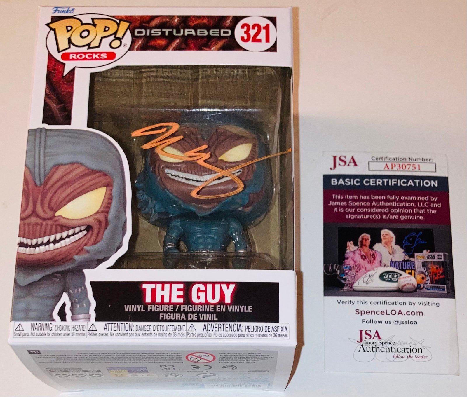 MIKE WENGREN SIGNED AUTOGRAPHED DISTURBED THE GUY FUNKO POP FIGURE #321 JSA COA!