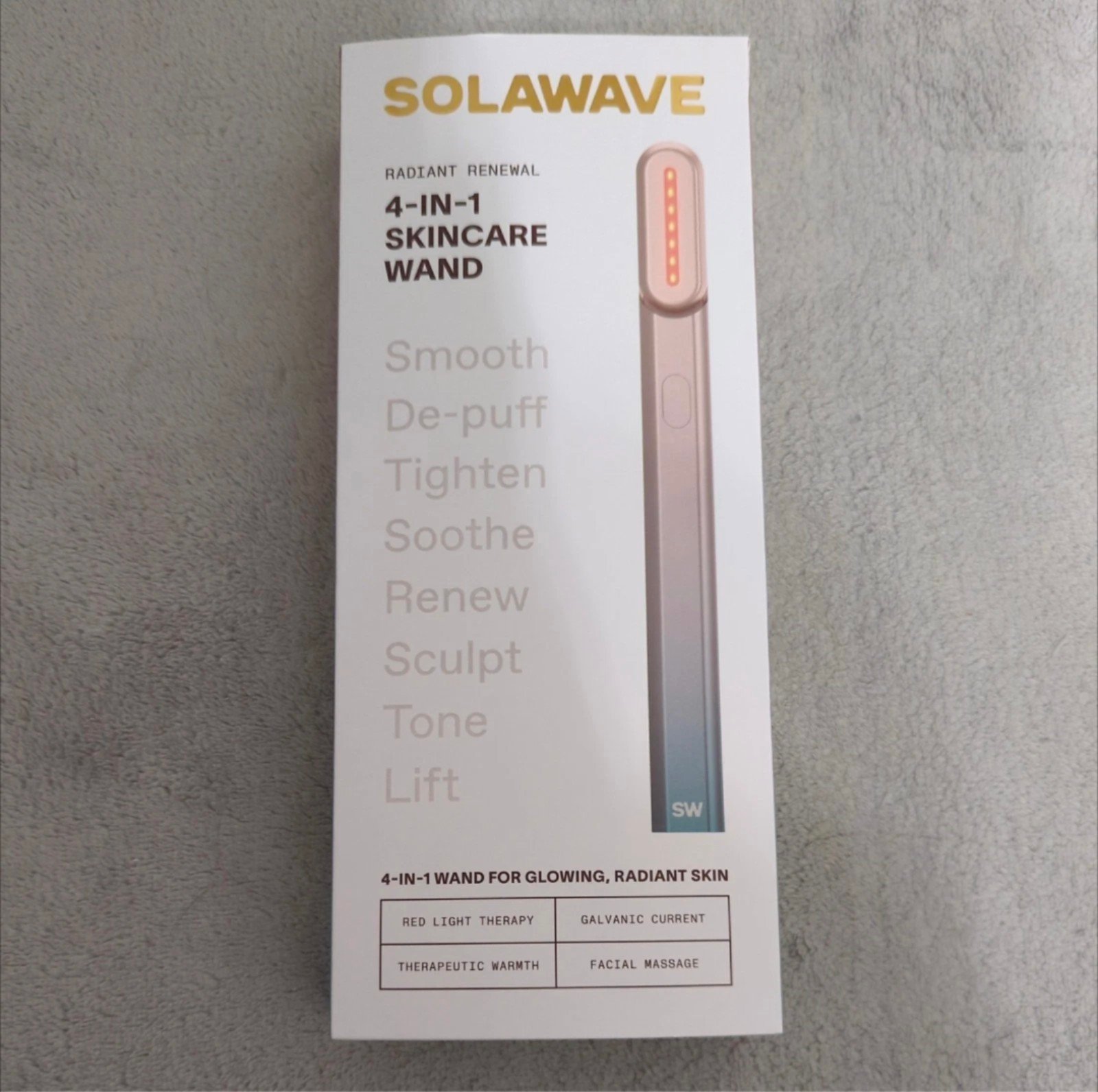 Solawave 4-in-1 Anti-Aging Skincare Wand Pink Ombre for Glowing & Radiant Skin