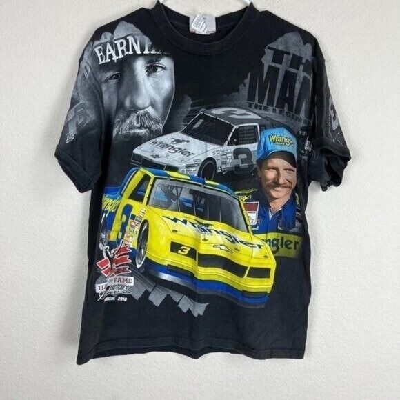 Dale Earnhardt All Over Print Tee Shirt Size Large
