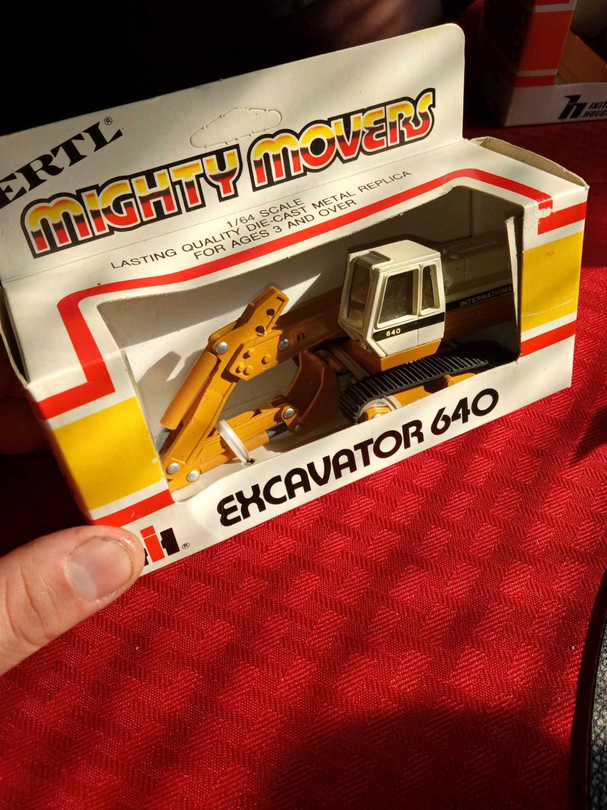 Vintage Die cast excavator toy