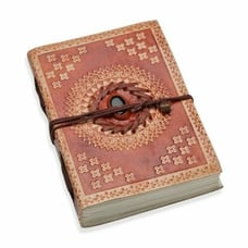 Journal Hand Crafted with Dendritic Agate Center Stone 7 x 5 in