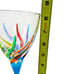 Pair 2 Trix Wine Stemmed Glasses 8.25 Hand-Painted Italian Crystal