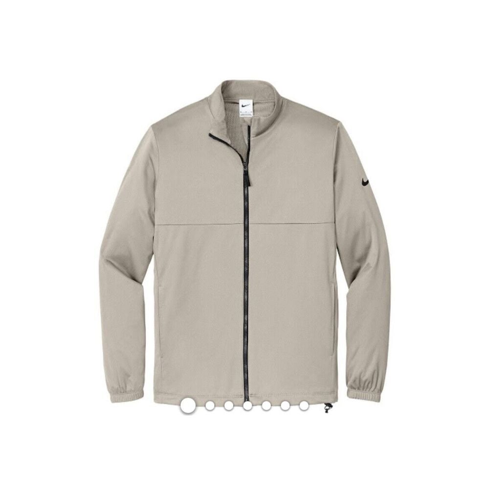 Nike Golf DRI-Fit Full Zip Jacket Men's Size Medium Beige DX6716-230 Waterproof