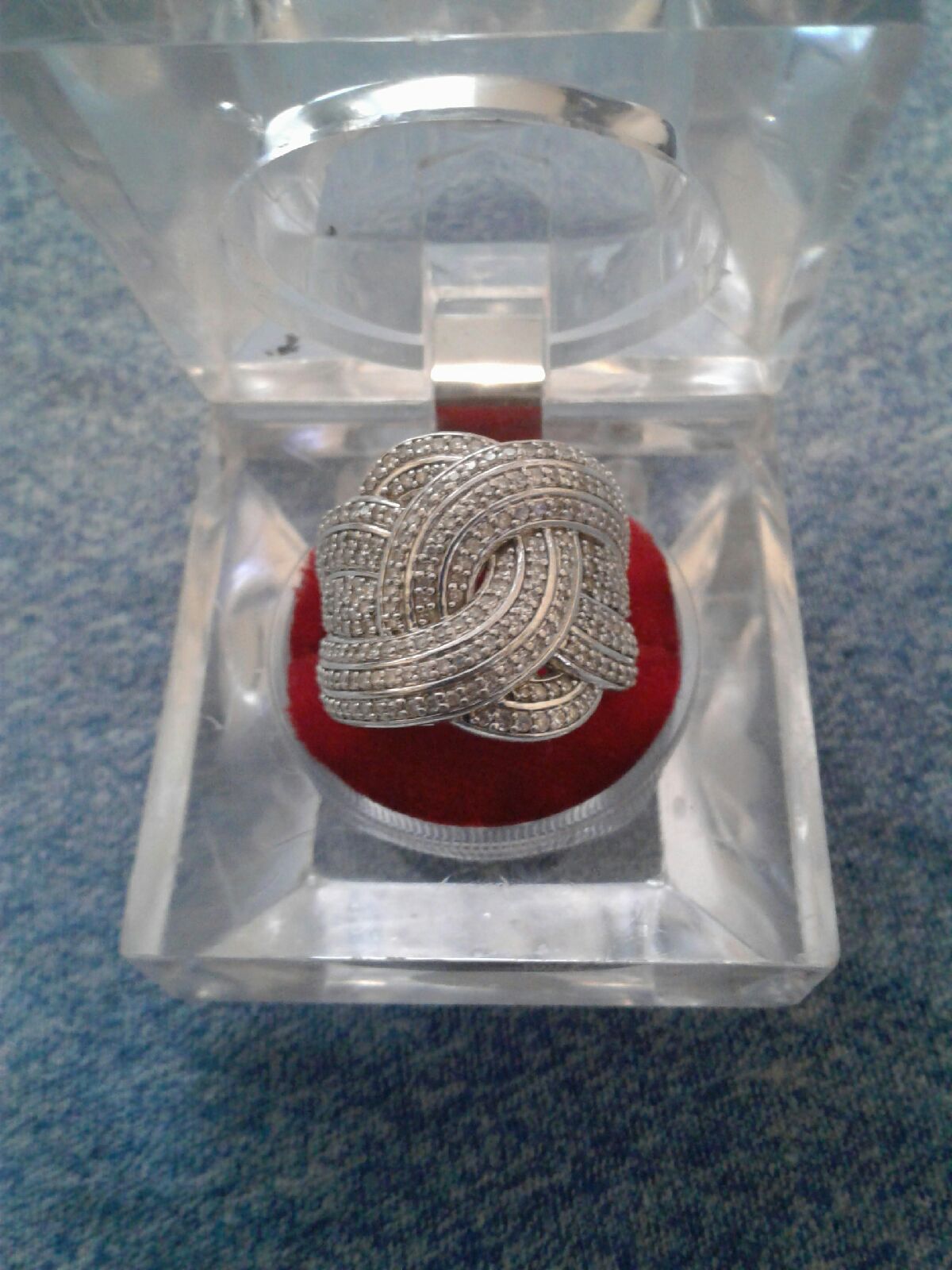 925 1ct.love Knot Ring.