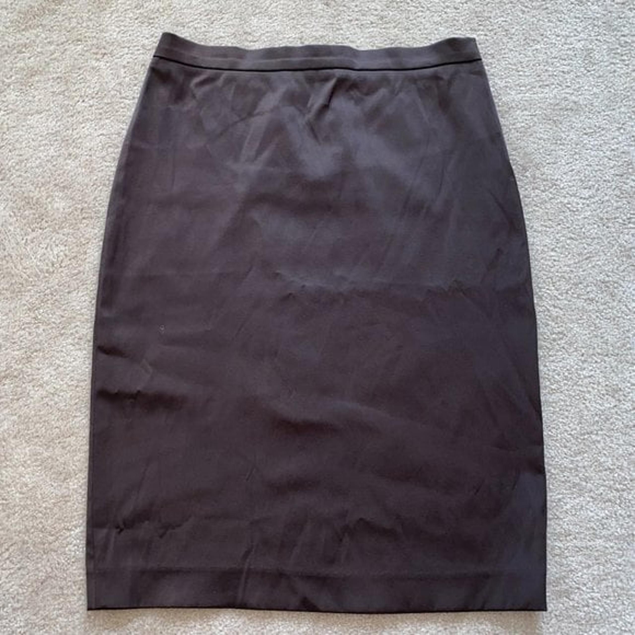 Cache Brown Below Knee Pencil Womens Skirt 8