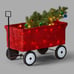 Wondershop Sisal Wagon with Green Tree Christmas Novelty Sculpture