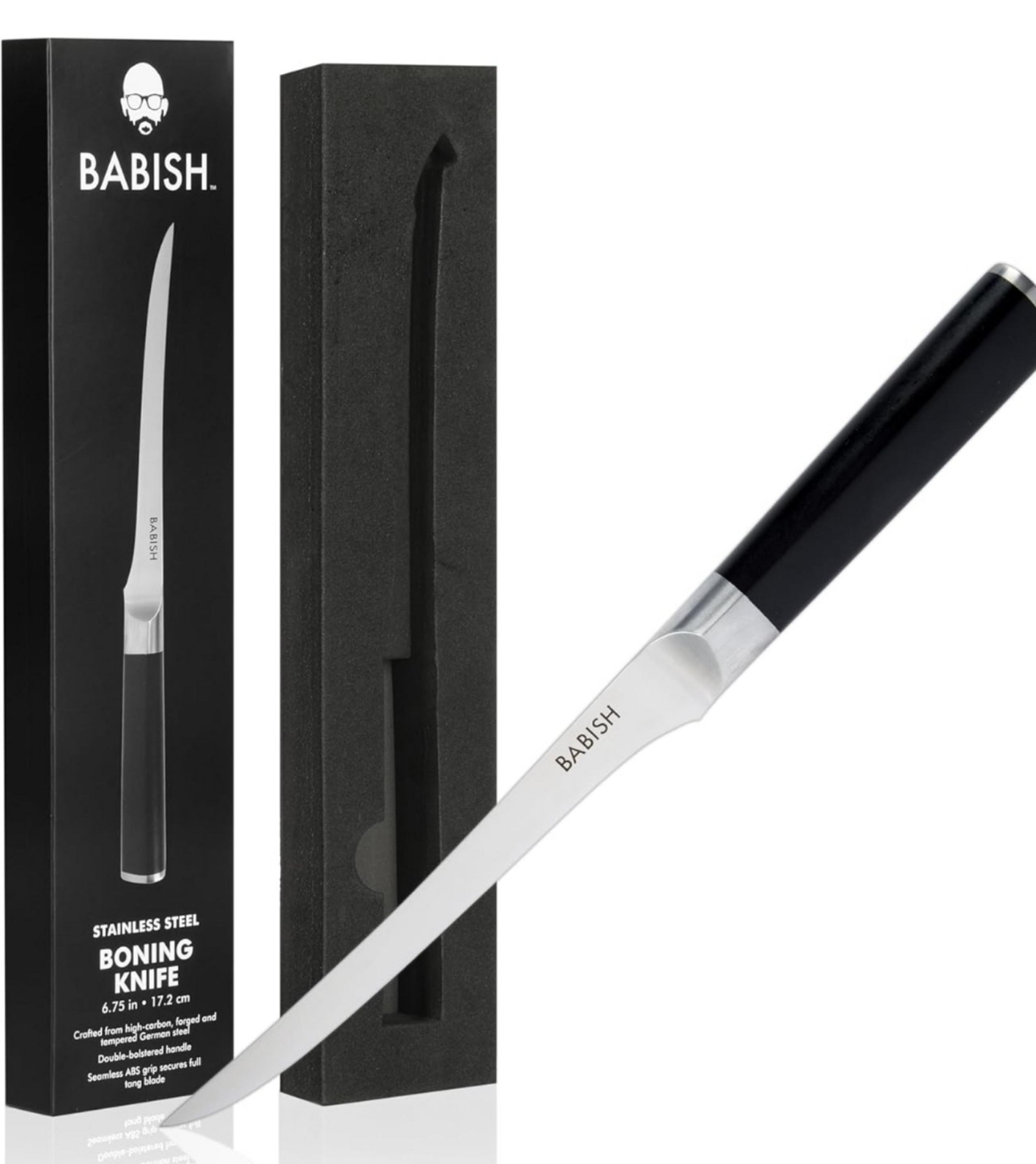 Babish High-Carbon 1.4116 German Steel Cutlery, 6.75-Inch Boning Kitchen Knife