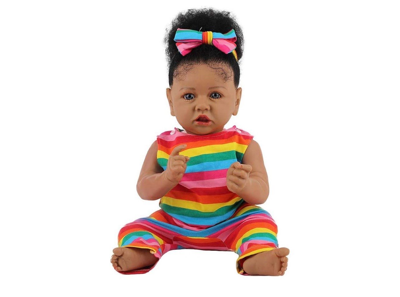 Lifelike Reborn Baby Dolls with Soft Body African American Realistic Girl Doll 2
