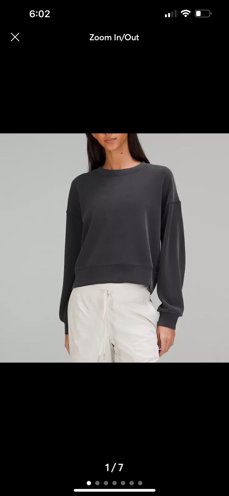 Lululemon Softstreme Perfectly Oversized Cropped Crew Sweatshirt