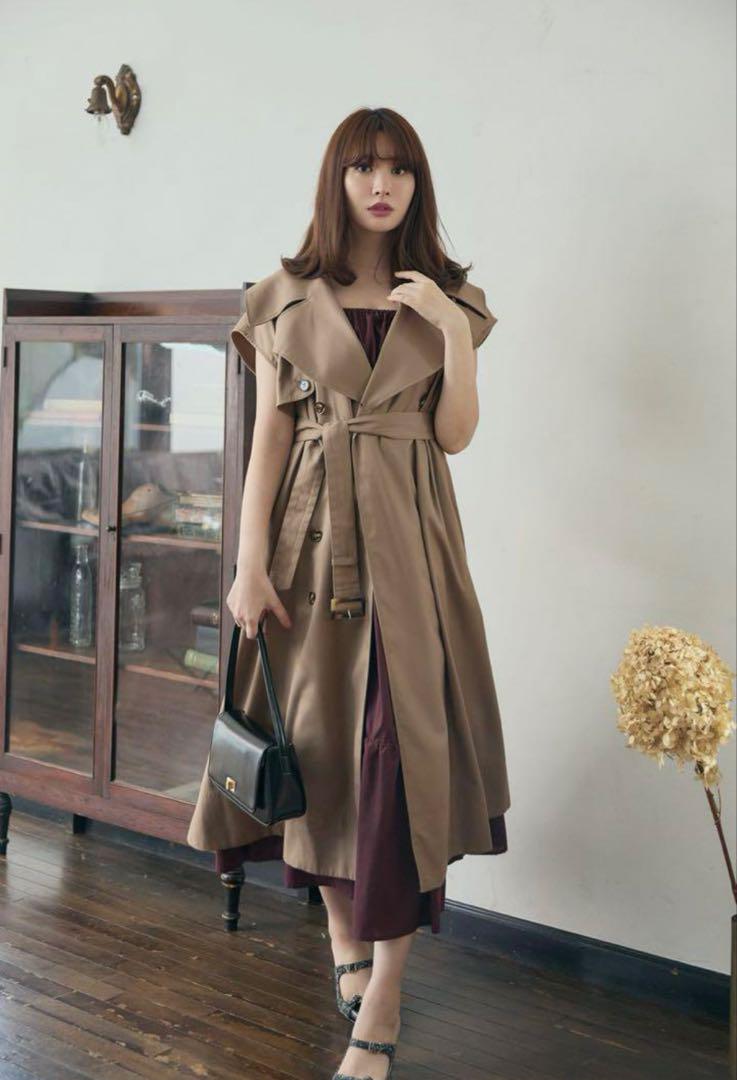 ワンピース Herlipto Sleeveless Twill Trench Dress New with tags] Sleeveless Twill Trench Dress