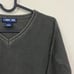 ashy green vintage 90s oversized essential basic vneck cotton knit sweater