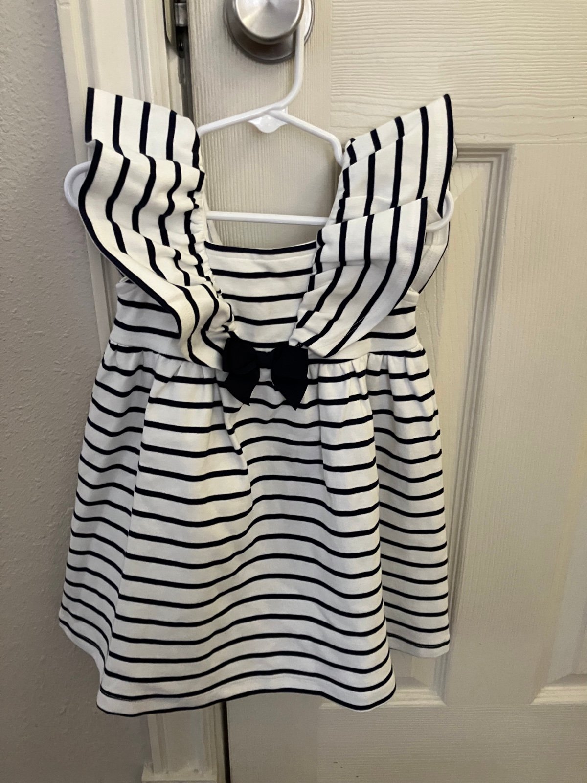 Janie and Jack Navy striped bow dress 2 of 2 NWT