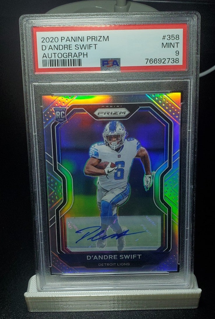2020 Panini Prizm De'Andre Swift Rookie Auto PSA 9