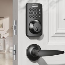 Keyless Entry Door Lock Deadbolt with Handle Set, Keypad Door Lock with Handle