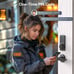 Keyless Entry Door Lock Deadbolt with Handle Set, Keypad Door Lock with Handle