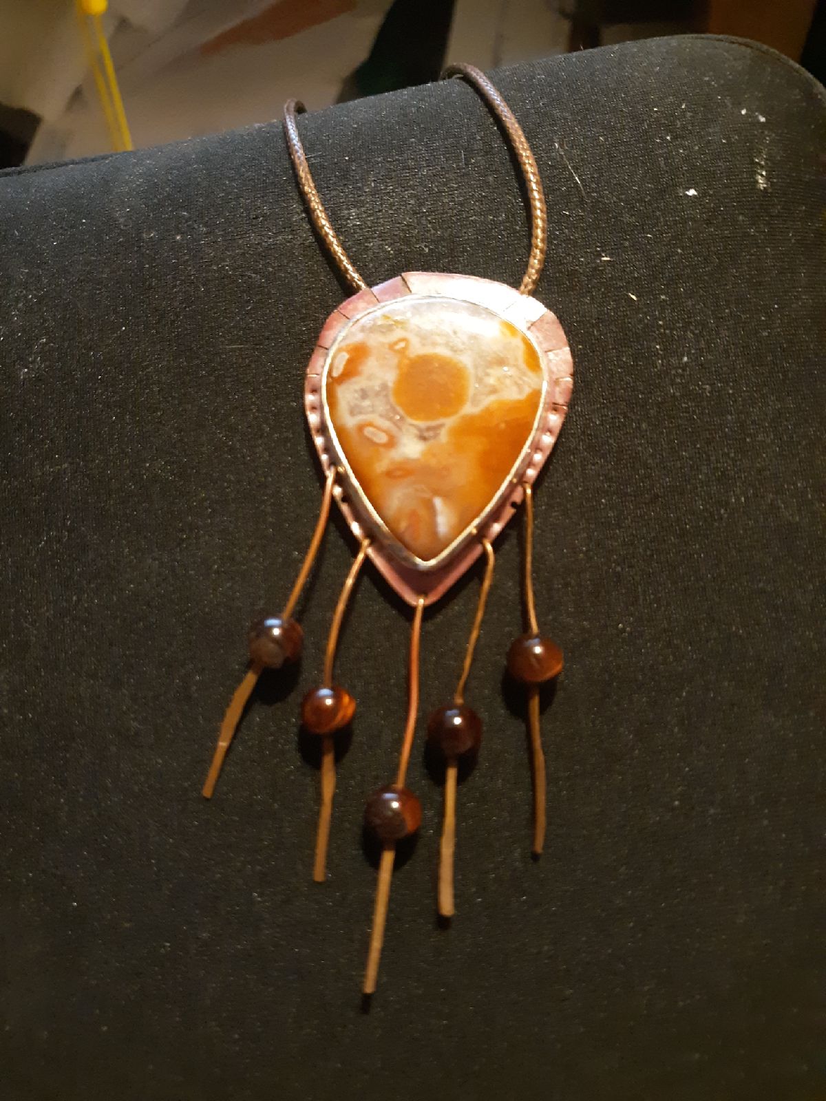 Lace Agate Eye Pendant