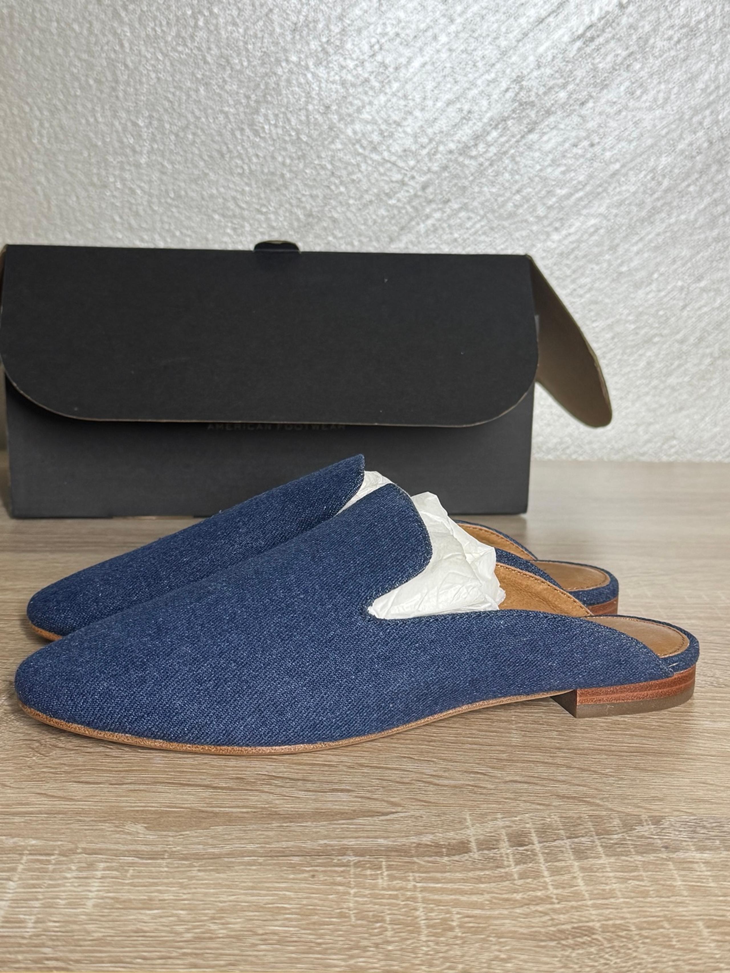 Frye Women 5.5M Gwen Slide Indigo Mules