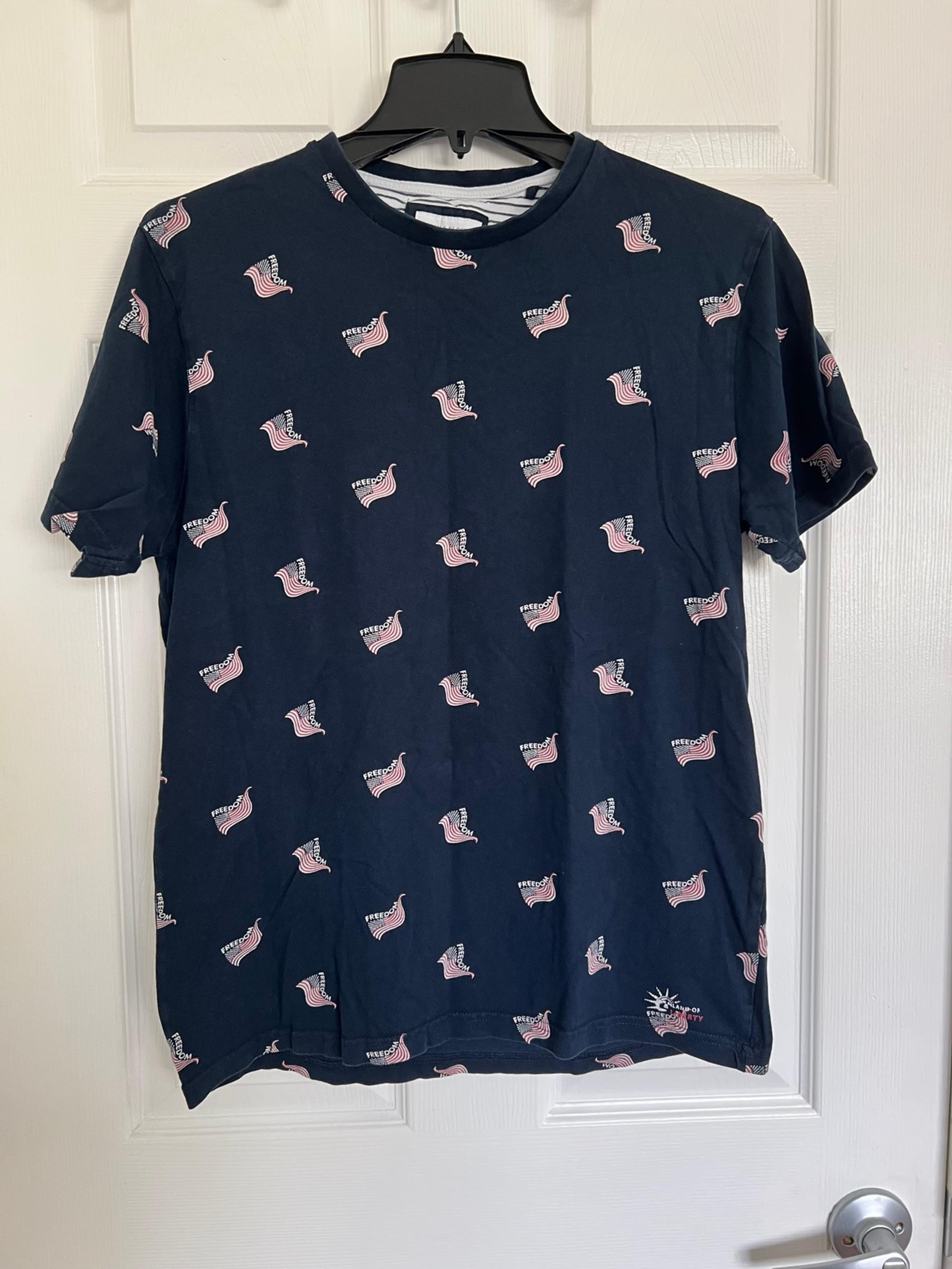 Denim & Flower Best Times Freedom USA Flag Tee Size Medium