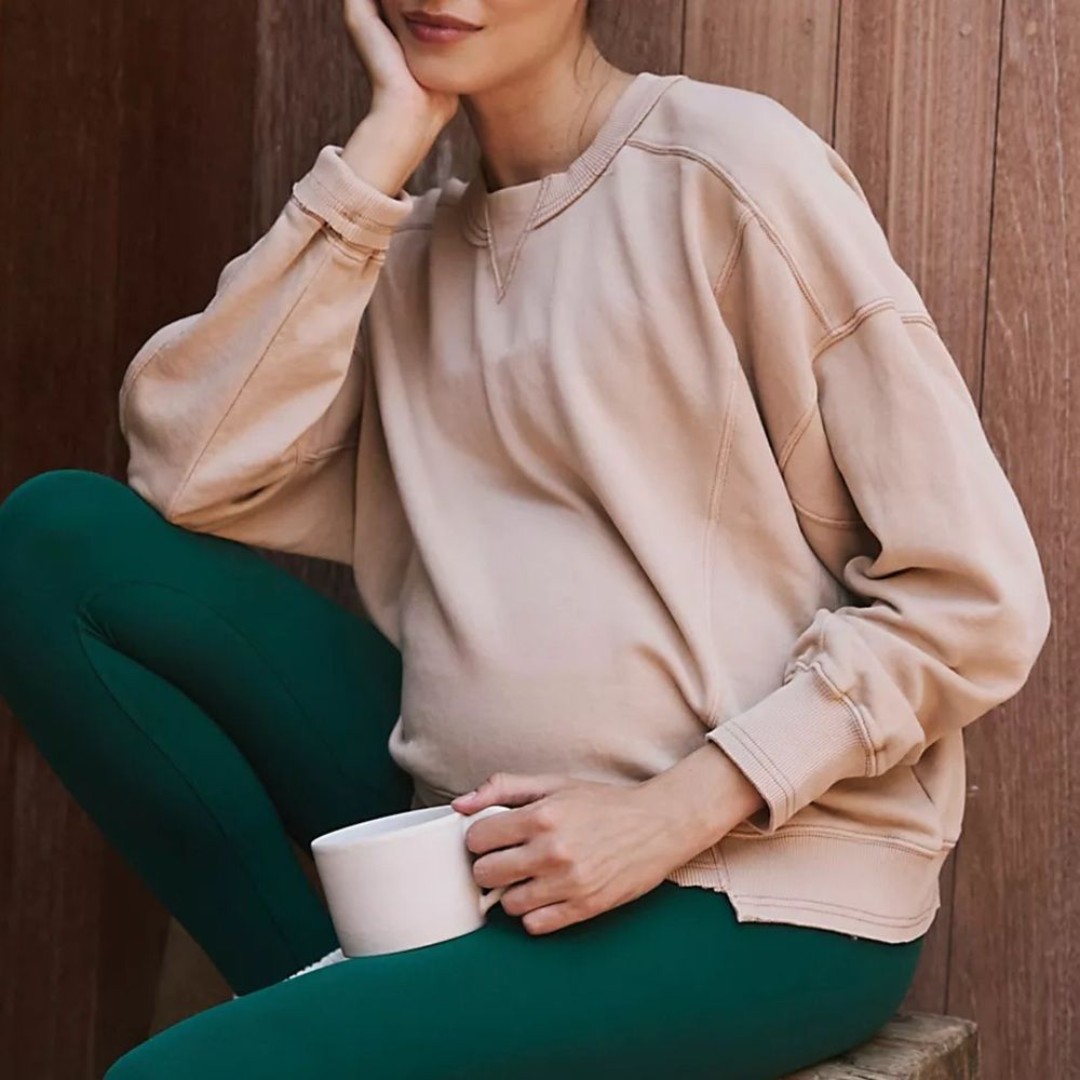 Free People Movement x HATCH Intercept Pullover Sweatshirt Medium Maternity NWT