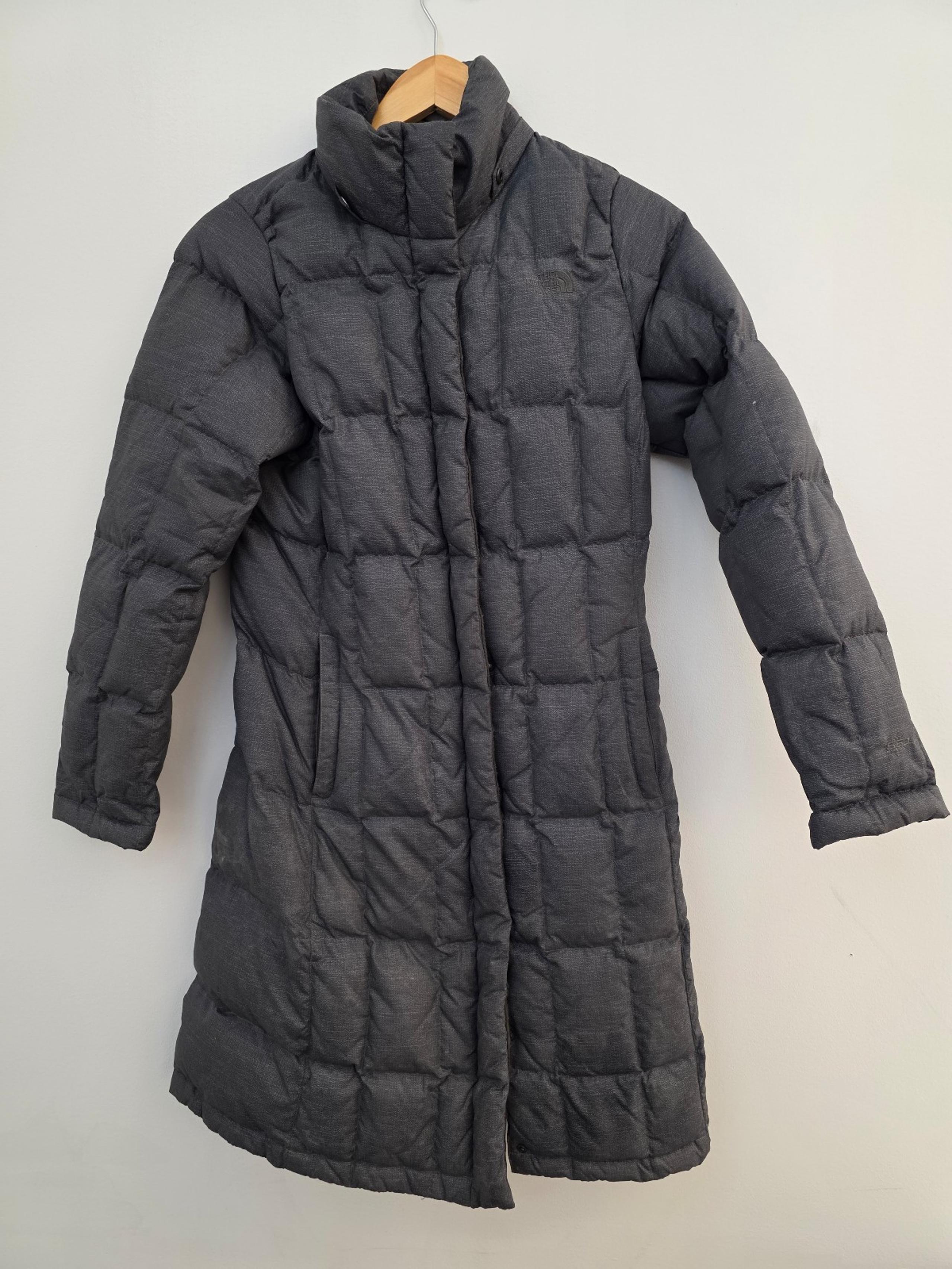 The North Face Women’s Gray Goose Down Insulation Long Coat Jacket Sz SMALL