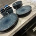Elama Deep Sea Mozaic Luxurious Dinnerware with Complete Set of 16 Pieces