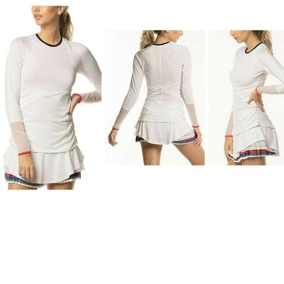 Nwt LUCKY IN LOVE Tennis Skort Skirt w/ Shorts White S Small