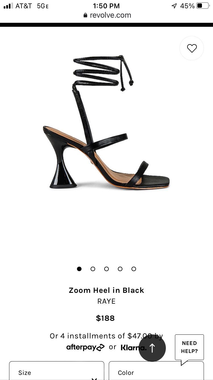 Raye Zoom Heels Black Size 9 Revolve