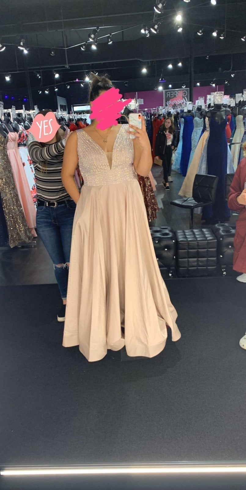 la femme plus size prom dress