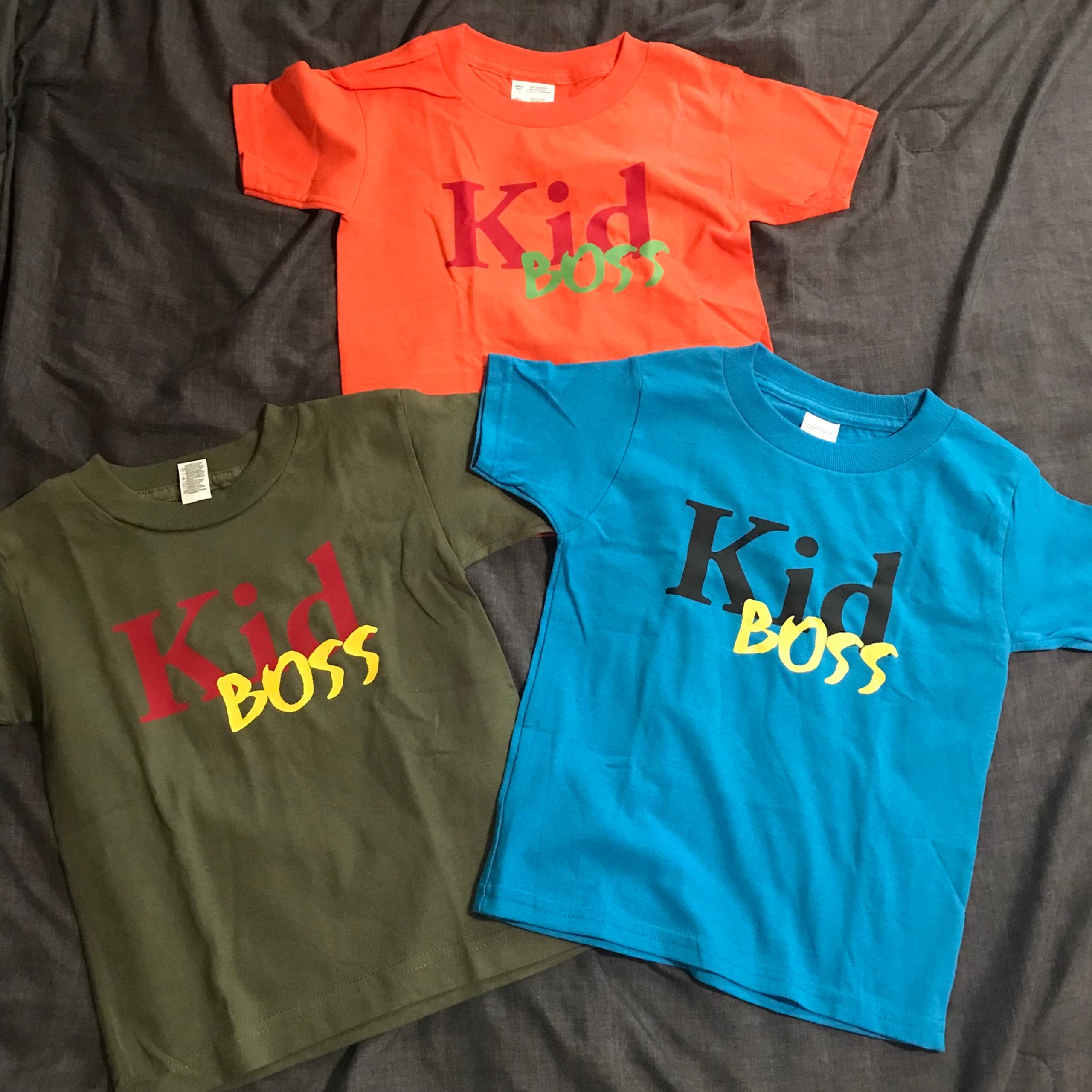 tshirt bundle | kids | size 4T | kid boss tshirts | back to school