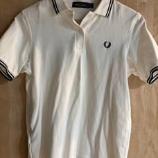 FRED PERRY White Polo Shirt Size M