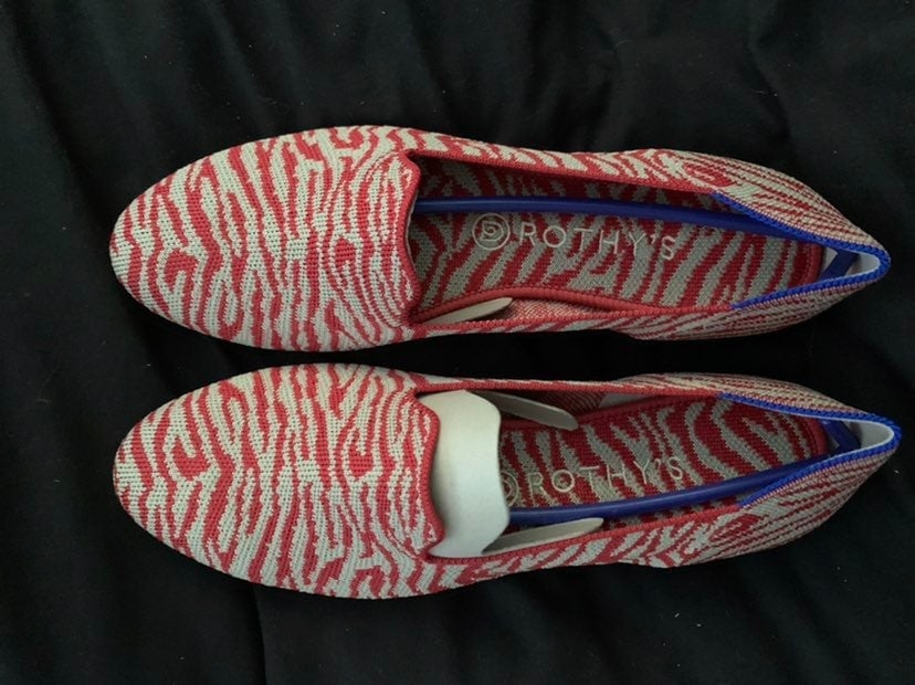 Rothy's Red Zebra loafers 9.5
