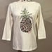 Tommy Bahama Sequin Pineapple Lux Cotton 3/4 Sleeve Shirt