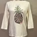 Tommy Bahama Sequin Pineapple Lux Cotton 3/4 Sleeve Shirt