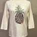 Tommy Bahama Sequin Pineapple Lux Cotton 3/4 Sleeve Shirt