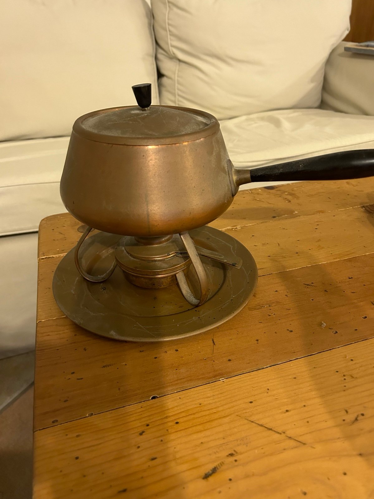 Vintage Copper Fondue Set