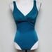 Vintage Land's End Turquoise Maillot Swimsuit