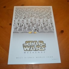 STAR WARS WEEKENDS 2008 RARE CALENDAR CUT POSTER DISNEY WORLD HOLLYWOOD STUDIOS