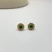 Small Faux Emerald Stud Earrings for Women