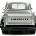 1953 Chevrolet 3100 Pickup Truck Silver Metallic with Black Flames
