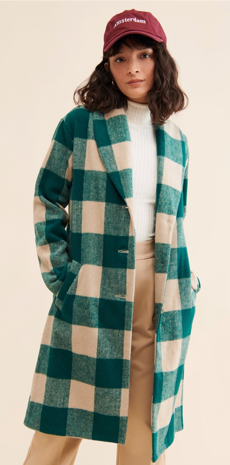 NWT RD Style Lucy Check Coat - S