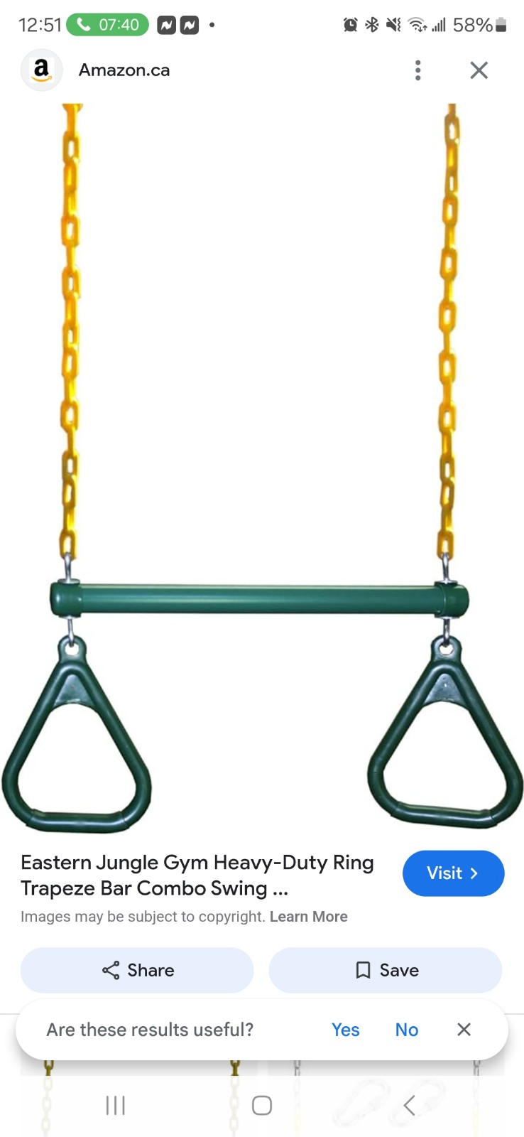 Swing trapeze new unused