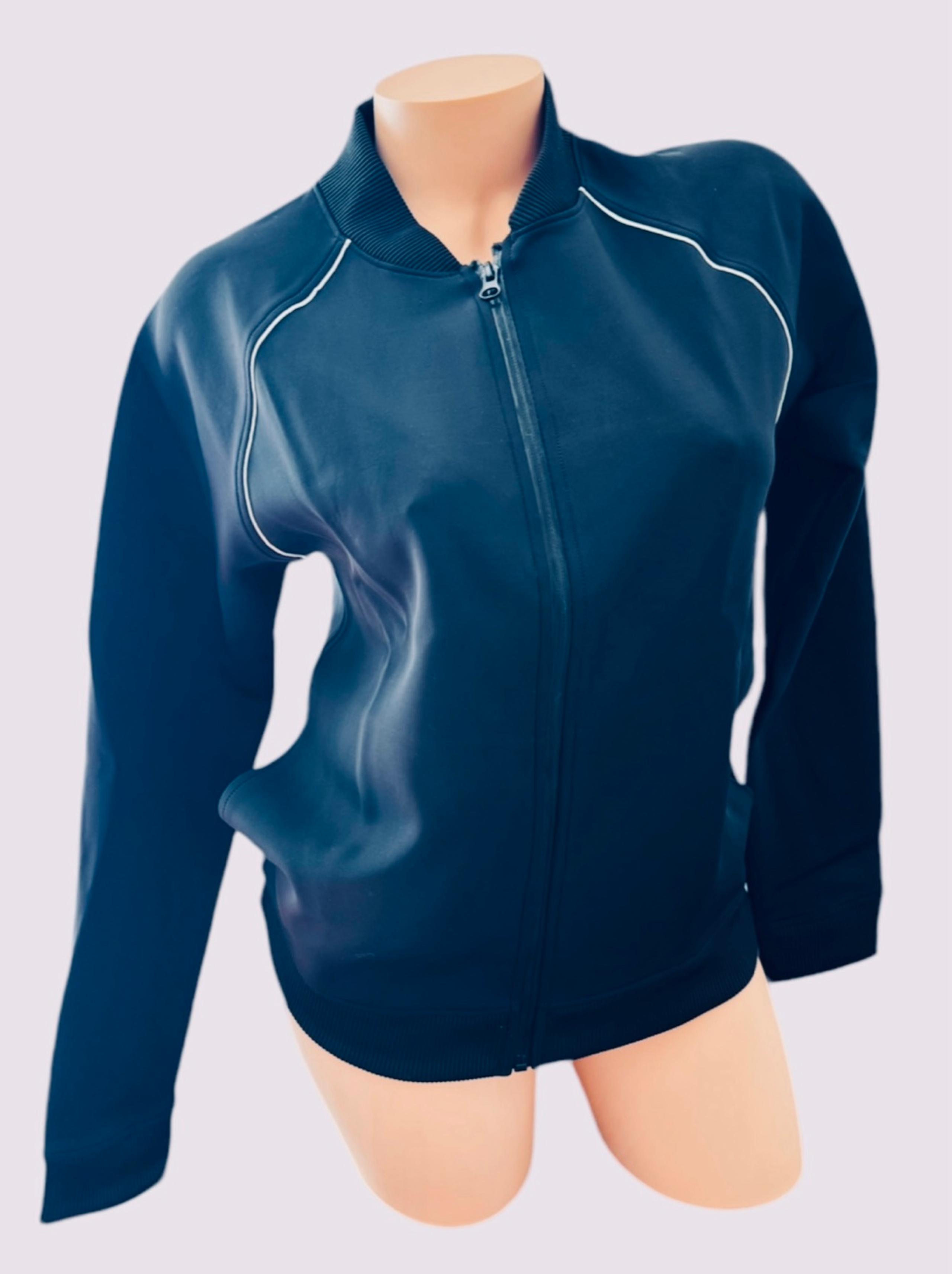 Victoria's Secret Sport Women's Solid Varsity Jacket Full Zip Black xs