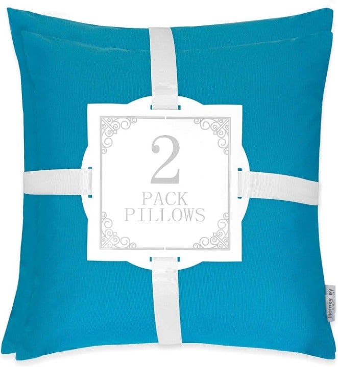 *CLEARANCE* Homey Cozy-June Accent Pillow, 2 Pack, Aqua 2092
