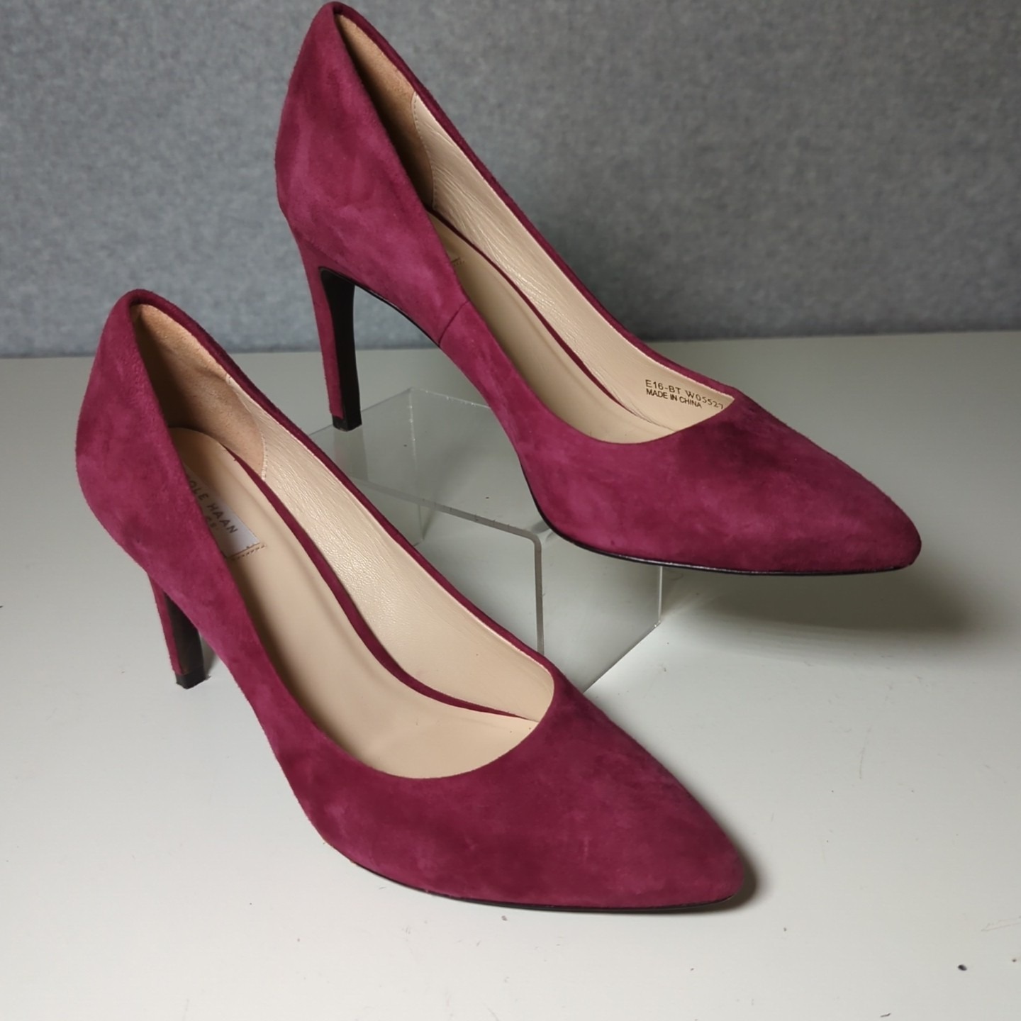 COLE HAAN Eliza Grand Raspberry Purple Suede Pointed Pumps Shoes Heels 6.5B