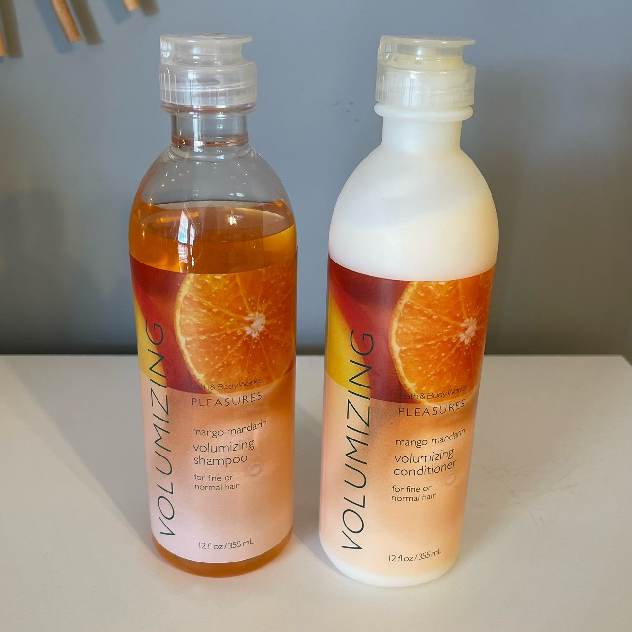Bath & Body Works Pleasures Mango Mandarin Shampoo and Conditioner Set 12 fl oz