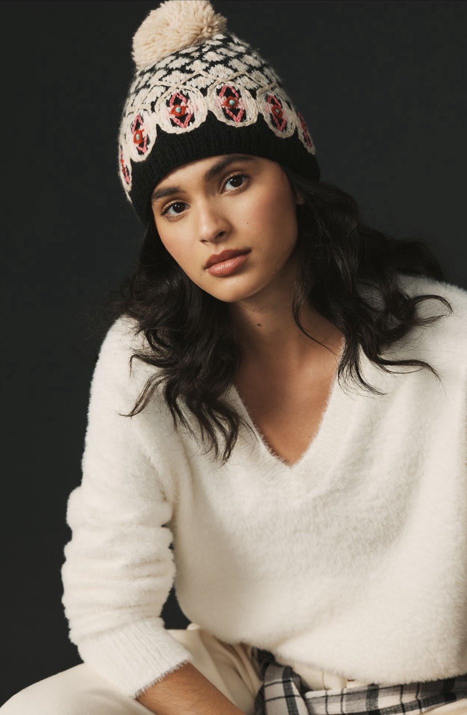 Anthropologie French Knot Vintage Beanie One Size MSRP