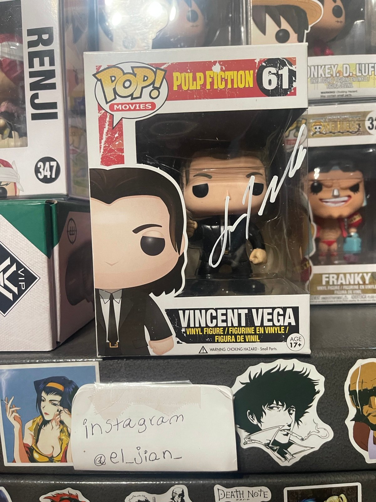 Signed vincent pulp fiction Funko Pop