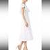 TORY BURCH White Tonal Stripe Cotton Seersucker Dress Size 4