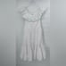 TORY BURCH White Tonal Stripe Cotton Seersucker Dress Size 4